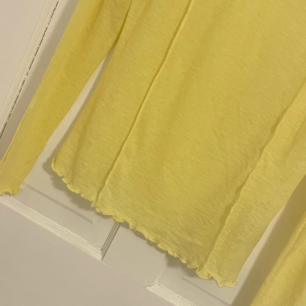 Na-Kd yellow,contrast seam jersey long sleeve tee - Picture 6 of 7